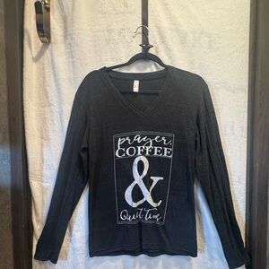 Prayers Coffee & Quiet Time Women's Long Sleeve T-shirt  Size S